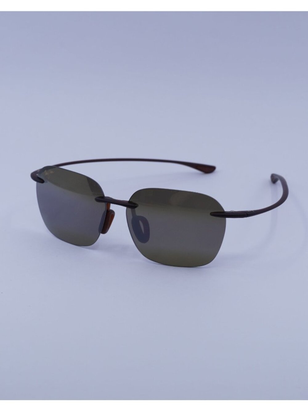 Maui Jim H446 26M Sunglasses Matte Rootbeer Square Frame, Bronze Lenses